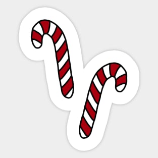 candy canes Sticker